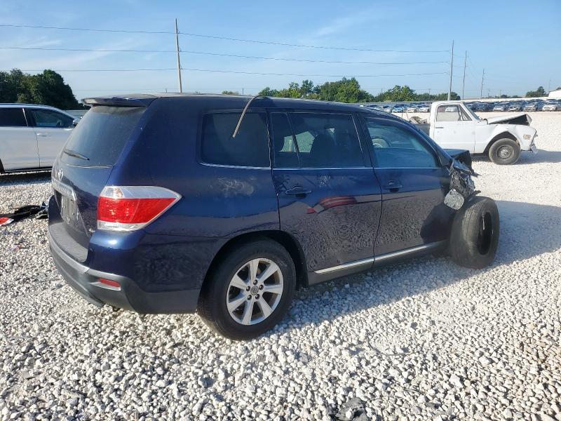 5TDBK3EH6DS186973 - 2013 TOYOTA HIGHLANDER BASE Синий фото 3