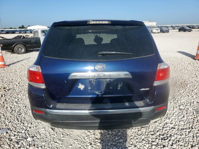 5TDBK3EH6DS186973 - 2013 TOYOTA HIGHLANDER BASE Синий фото 6