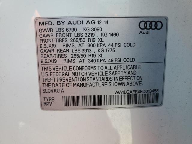 WA1LGAFE4FD013458 - 2015 AUDI Q7 PREMIUM PLUS أبيض صورة 13