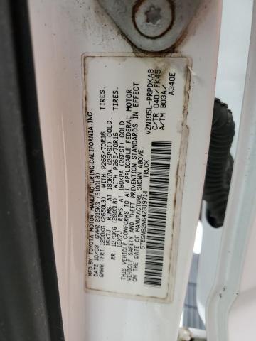 5TEGN92N64Z319714 - 2004 TOYOTA TACOMA DOUBLE CAB PRERUNNER WHITE photo 13