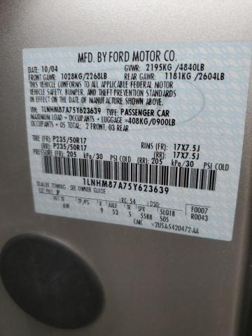 1LNHM87A75Y623639 - 2005 LINCOLN LS 银色 照片 12