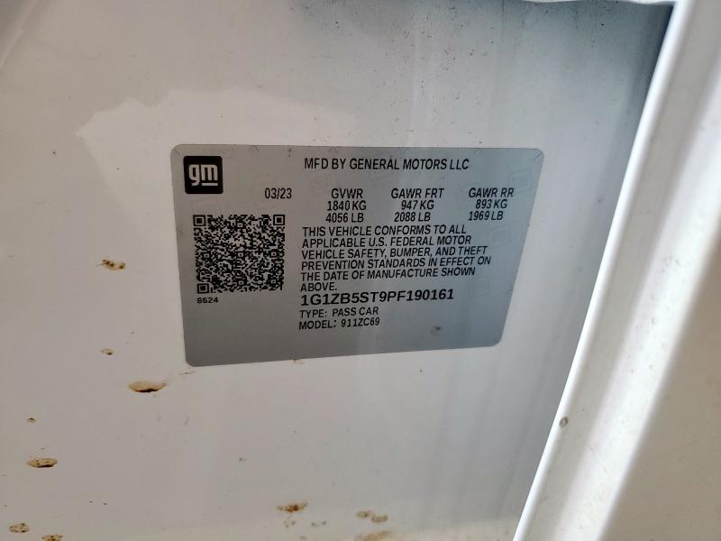 1G1ZB5ST9PF190161 - 2023 CHEVROLET MALIBU LS 白色 照片 13