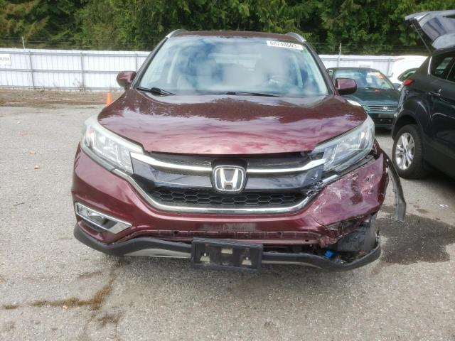 2HKRM4H74FH628174 - 2015 HONDA CR-V EXL MAROON photo 5