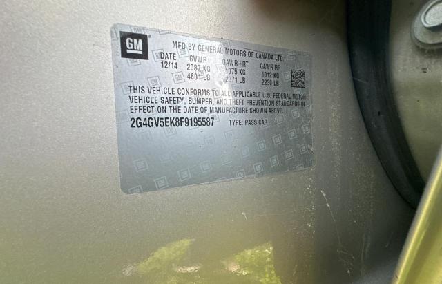 2G4GV5EK8F9195587 - 2015 BUICK REGAL Bej fotoğraf 10