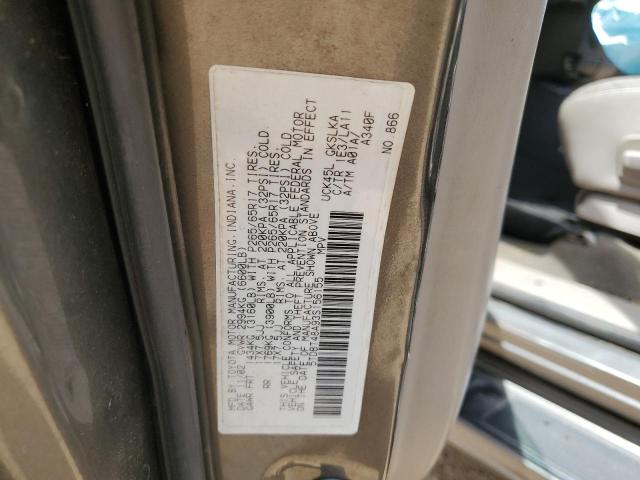 5TDBT48A93S156155 - 2003 TOYOTA SEQUOIA LIMITED GRAY photo 12