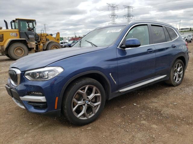 5UXTY5C07L9B85485 - 2020 BMW X3 XDRIVE30I BLUE photo 1