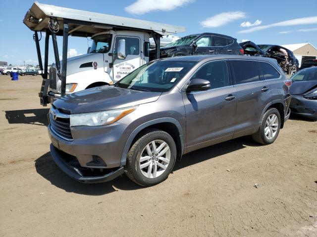 5TDBKRFH7GS233031 - 2016 TOYOTA HIGHLANDER LE GRAY photo 1