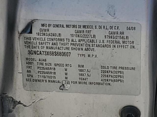 3GNCA73X68S680607 - 2008 CHEVROLET HHR SS 银色 照片 13