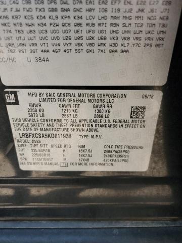 LRBFXCSA5KD011938 - 2019 BUICK ENVISION ESSENCE Qara foto 13