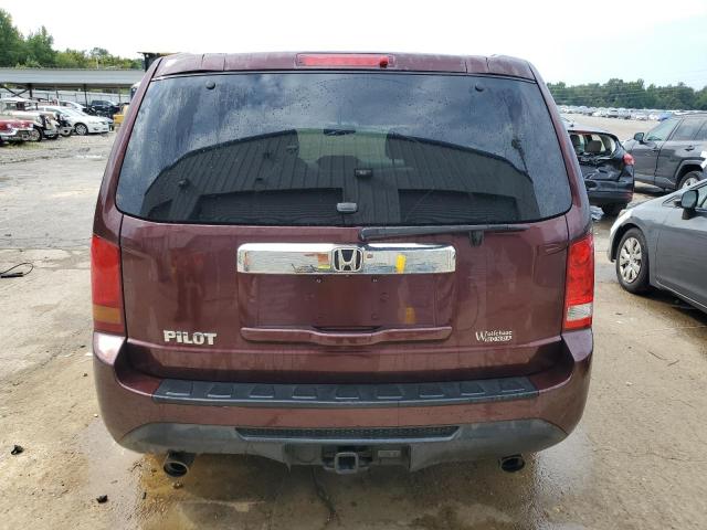 5FNYF3H64CB036937 - 2012 HONDA PILOT EXL BURGUNDY photo 6