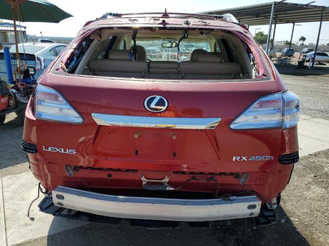 JTJBC1BA7A2415489 - 2010 LEXUS RX 450H RED photo 6