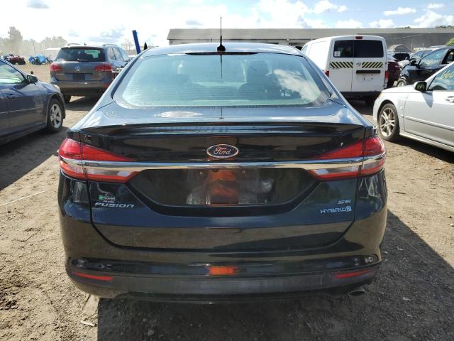 3FA6P0LU1JR269698 - 2018 FORD FUSION SE HYBRID BLACK photo 6