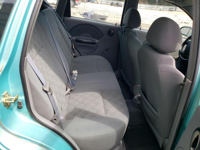 KL1TD62645B342897 - 2005 CHEVROLET AVEO BASE TURQUOISE photo 10