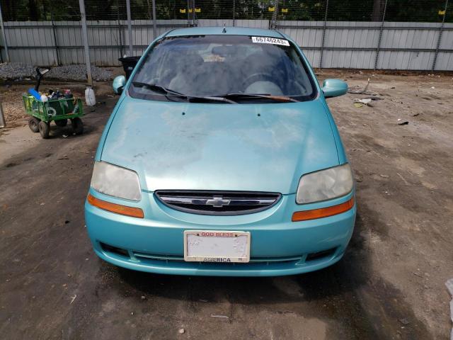 KL1TD62645B342897 - 2005 CHEVROLET AVEO BASE TURQUOISE photo 5