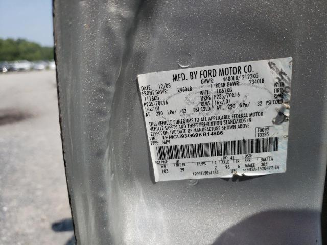 1FMCU93G69KB14886 - 2009 FORD ESCAPE XLT SILVER photo 13