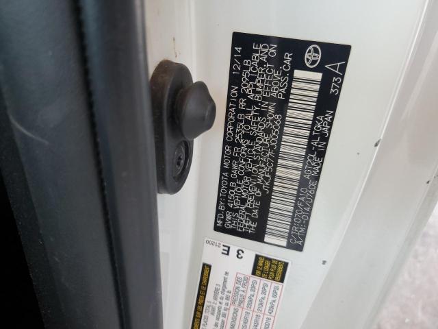 JTKJF5C77FJ005068 - 2015 TOYOTA SCION TC WHITE photo 12