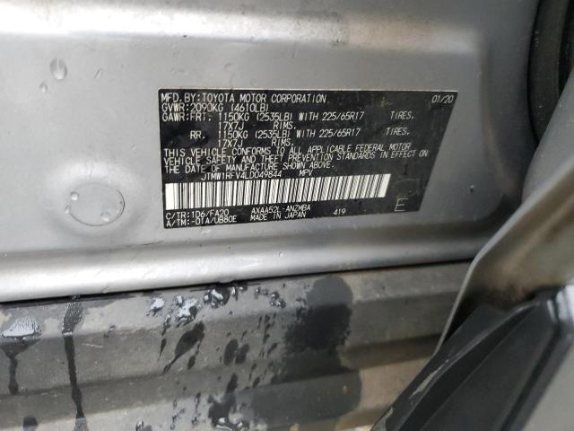 JTMW1RFV4LD049844 - 2020 TOYOTA RAV4 XLE SILVER photo 13