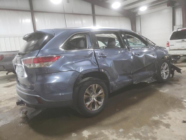 5TDJKRFH3FS097605 - 2015 TOYOTA HIGHLANDER XLE BLUE photo 3
