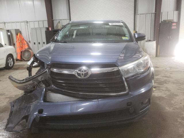 5TDJKRFH3FS097605 - 2015 TOYOTA HIGHLANDER XLE BLUE photo 5