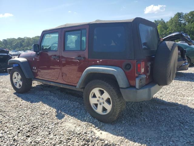 1J4GA39107L228317 - 2007 JEEP WRANGLER X Бордовий фото 2