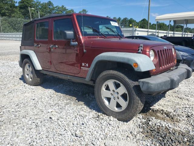 1J4GA39107L228317 - 2007 JEEP WRANGLER X Бордовий фото 4