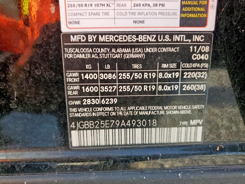 4JGBB25E79A493018 - 2009 MERCEDES-BENZ ML Czarny zdjęcie 13