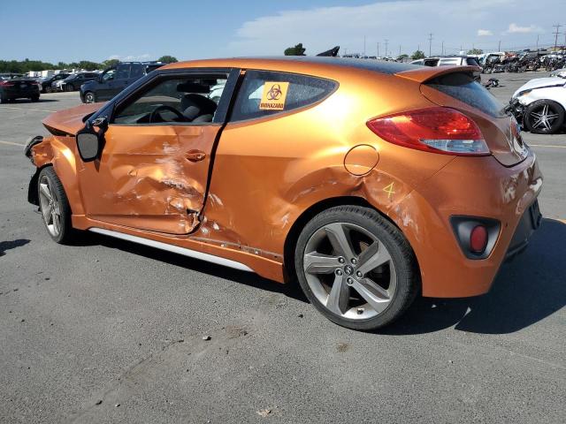 KMHTC6AE4DU111890 - 2013 HYUNDAI VELOSTER TURBO ORANGE photo 2