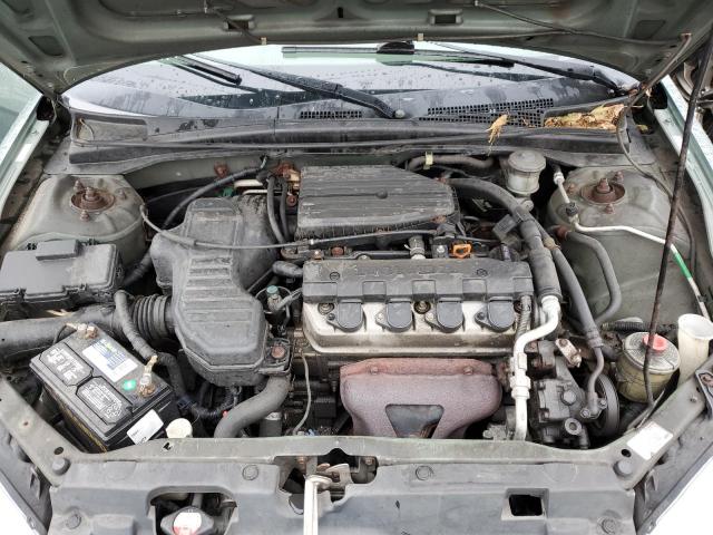 2HGES16384H606527 - 2004 HONDA CIVIC DX VP მწვანე ფოტო 11
