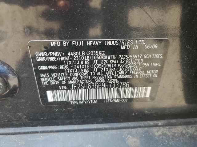 JF2SH63669H733786 - 2009 SUBARU FORESTER 2.5X PREMIUM Gris foto 12