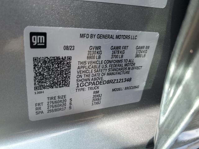 1GCPADED8RZ121348 - 2024 CHEVROLET SILVERADO C1500 RST GRAY photo 13