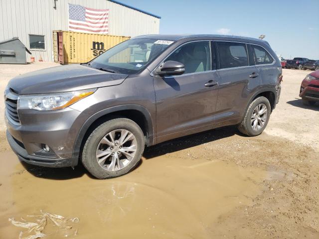 5TDKKRFH4FS075052 - 2015 TOYOTA HIGHLANDER XLE GRAY photo 1