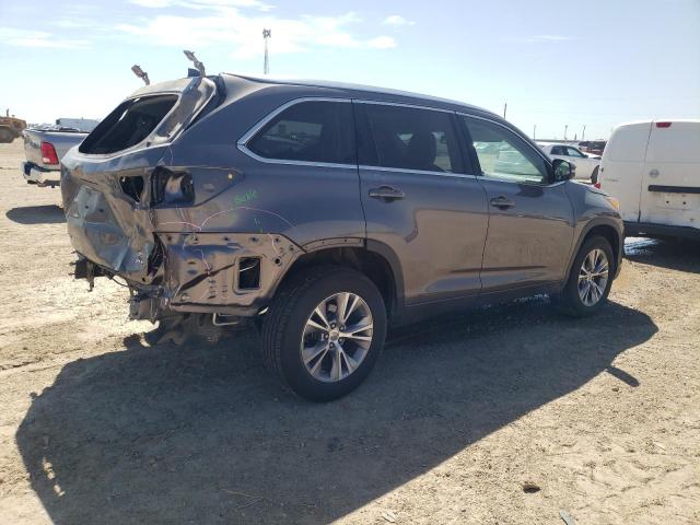 5TDKKRFH4FS075052 - 2015 TOYOTA HIGHLANDER XLE GRAY photo 3