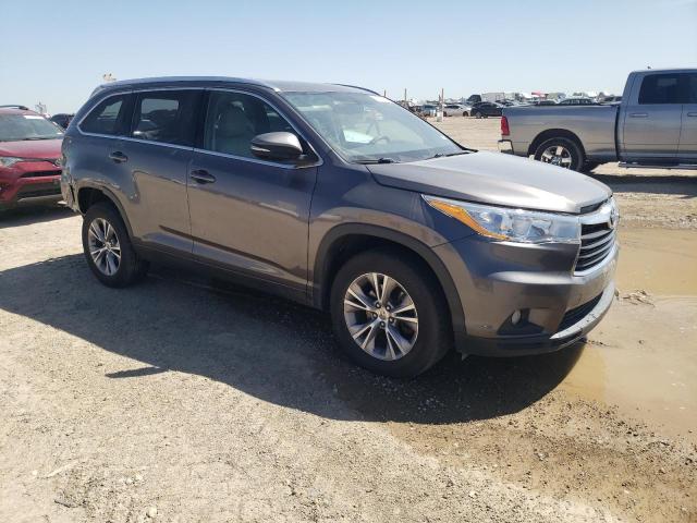 5TDKKRFH4FS075052 - 2015 TOYOTA HIGHLANDER XLE GRAY photo 4