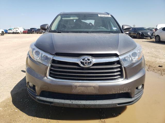5TDKKRFH4FS075052 - 2015 TOYOTA HIGHLANDER XLE GRAY photo 5