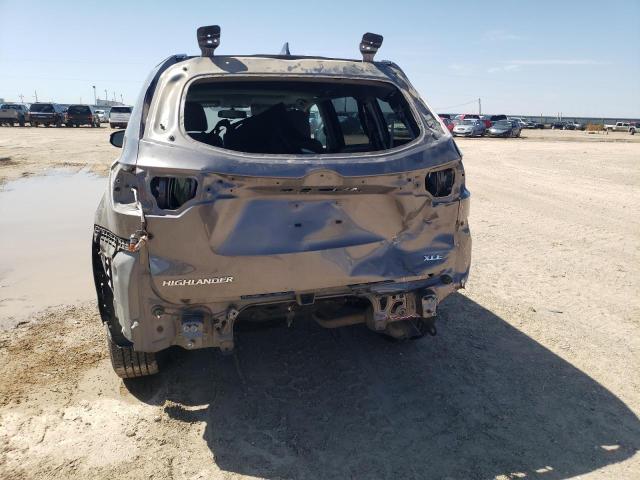 5TDKKRFH4FS075052 - 2015 TOYOTA HIGHLANDER XLE GRAY photo 6