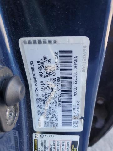 1NXBR32E37Z794709 - 2007 TOYOTA COROLLA CE Көк фото 13