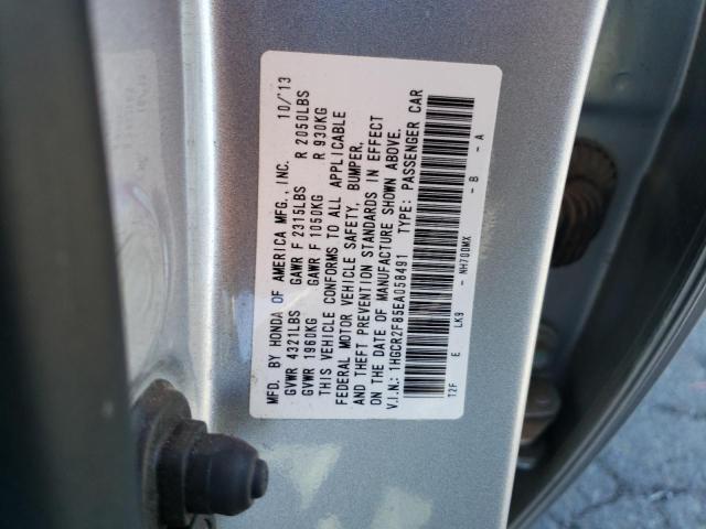 1HGCR2F85EA058491 - 2014 HONDA ACCORD EXL SILVER photo 12