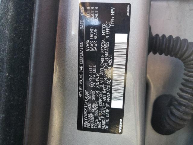 YV4852CT3A1545981 - 2010 VOLVO XC90 SILVER photo 10
