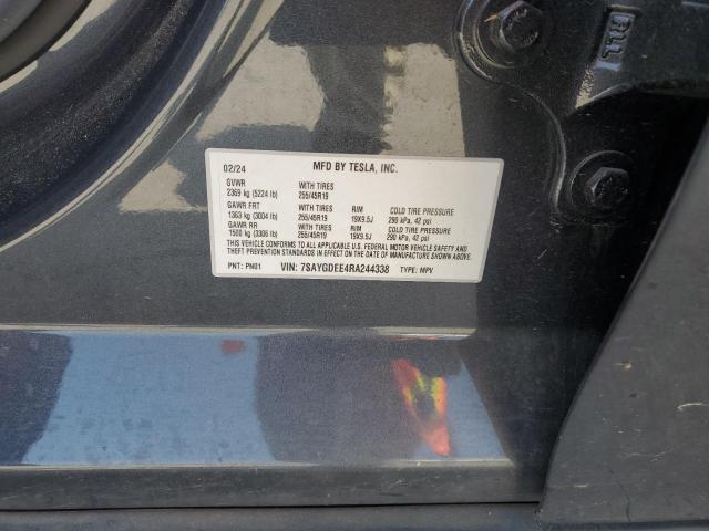 7SAYGDEE4RA244338 - 2024 TESLA MODEL Y 石墨色 照片 12