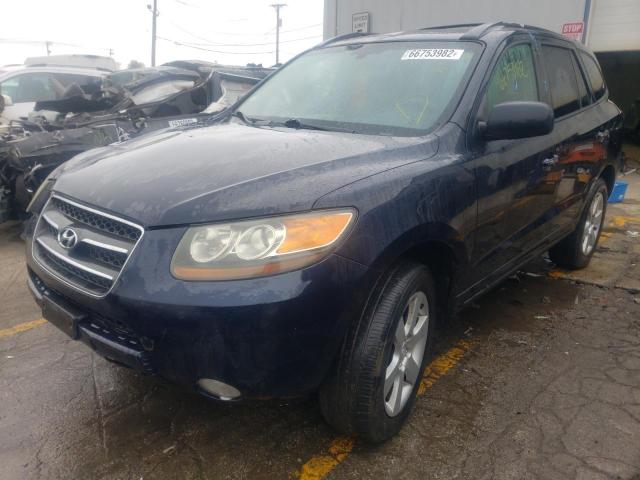 5NMSH13E47H028084 - 2007 HYUNDAI SANTA FE SE BLUE photo 2