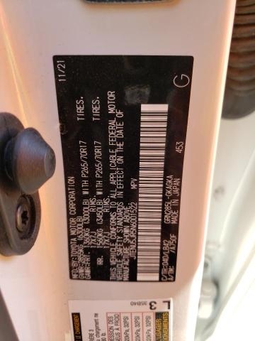 JTENU5JR5N6001522 - 2022 TOYOTA 4RUNNER SR5/SR5 PREMIUM 白色 照片 12