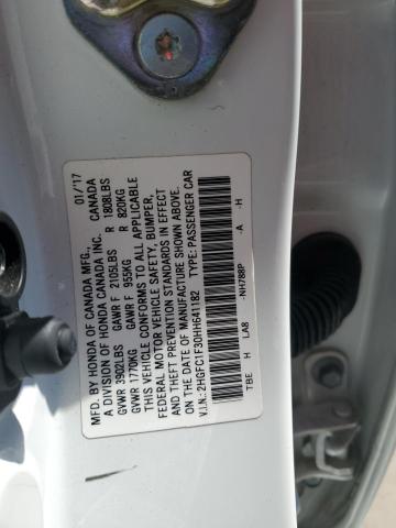 2HGFC1F30HH641182 - 2017 HONDA CIVIC EX WHITE photo 13
