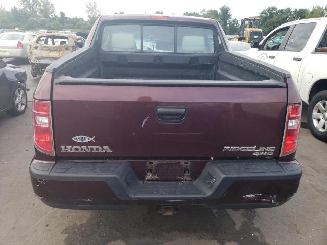 5FPYK1F29AB002979 - 2010 HONDA RIDGELINE RT BURGUNDY photo 6