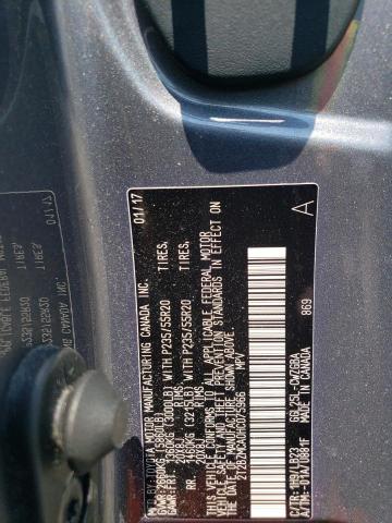 2T2BZMCA0HC075966 - 2017 LEXUS RX 350 BASE GRAY photo 12