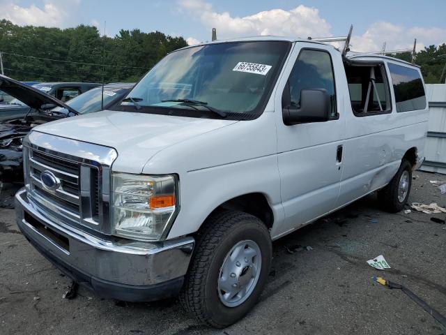 1FBNE31L08DB31200 - 2008 FORD ECONOLINE E350 SUPER DUTY WAGON WHITE photo 1