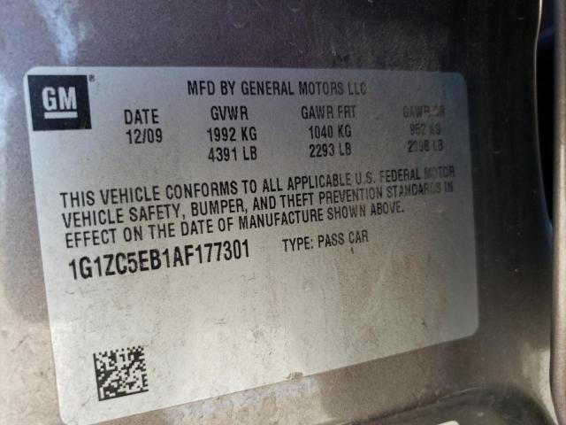 1G1ZC5EB1AF177301 - 2010 CHEVROLET MALIBU 1LT 棕色 照片 12