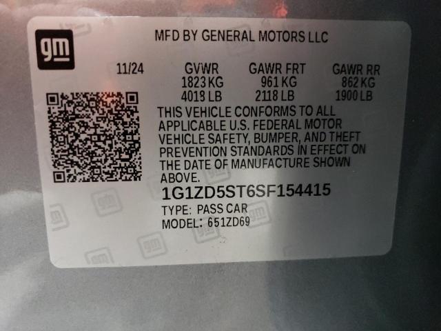 1G1ZD5ST6SF154415 - 2025 CHEVROLET MALIBU LT SILVER photo 13