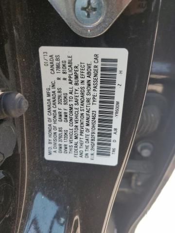 2HGFB2F91DH524623 - 2013 HONDA CIVIC EXL 灰色 照片 12