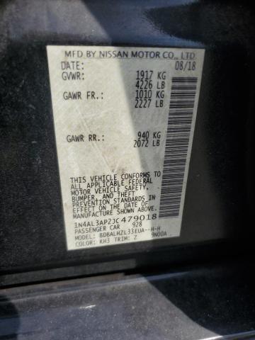 1N4AL3AP2JC479018 - 2018 NISSAN ALTIMA 2.5 BLACK photo 12