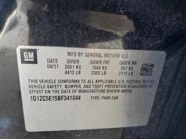 1G1ZC5E15BF341044 - 2011 CHEVROLET MALIBU 1LT BLACK photo 12